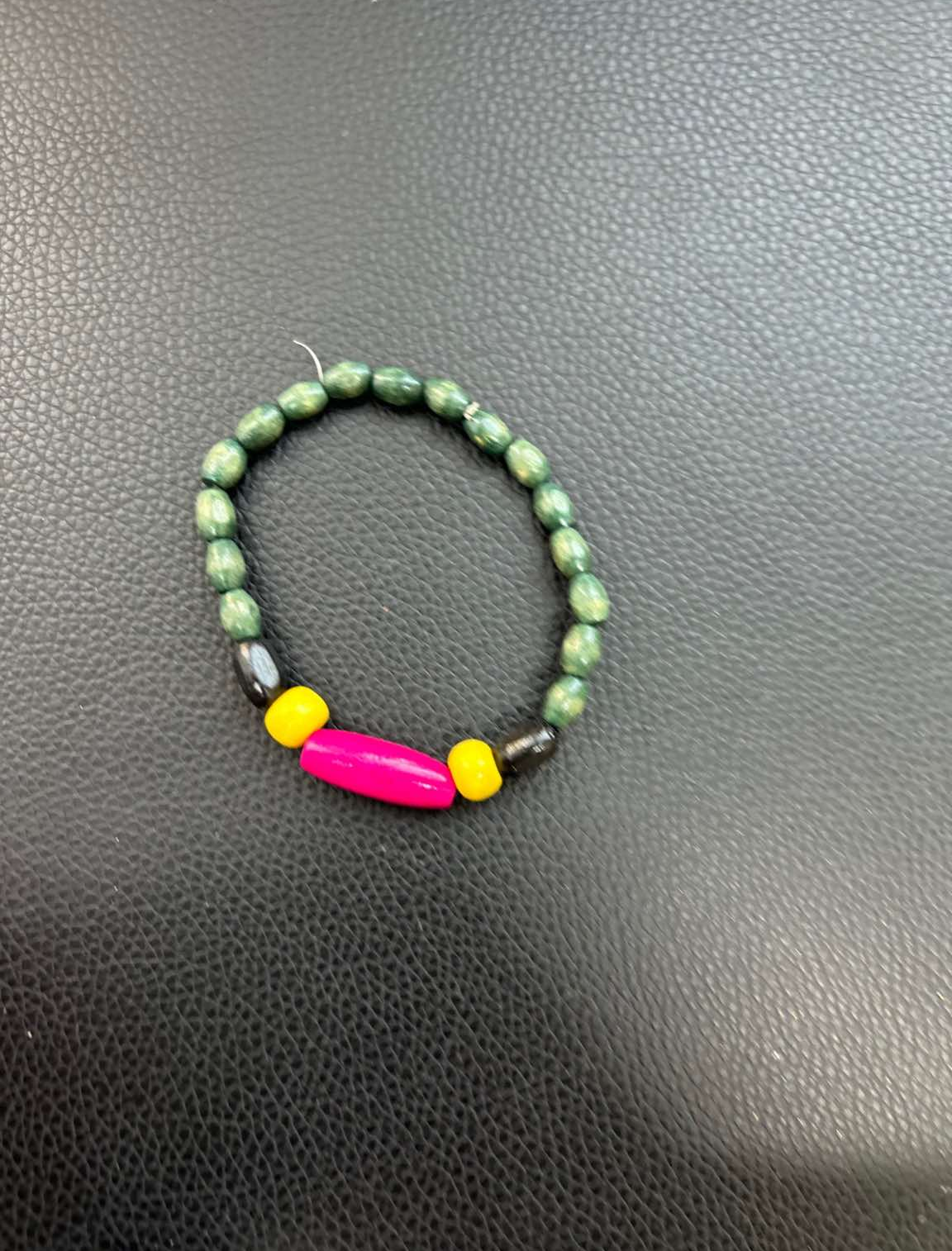 green-pink-bracelet